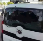  فيديو: تهشيم زجاج عدد من السيارات بالرملة